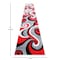 Flash Furniture Red 3' x 16' Modern Plush Abstract Area Rug KP-RG952-316-RD-GG - alternate 2